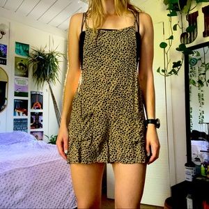 Aerie leopard print shortalls or romper